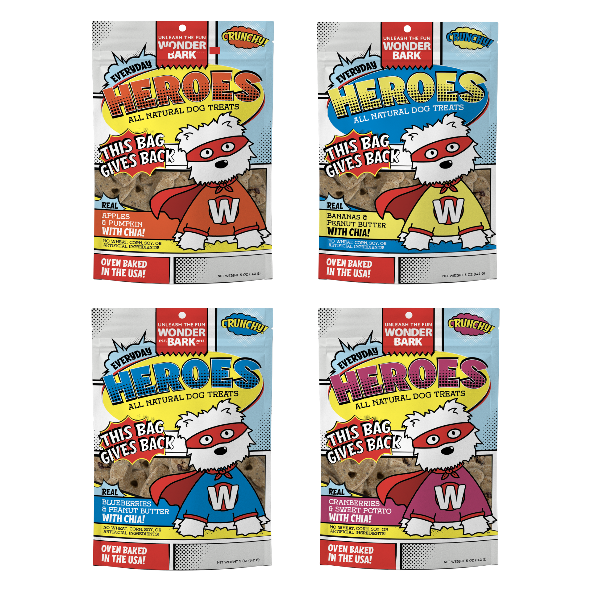 Everyday Heroes Bundle - All-Natural Dog Treats, Small-Batch, USA Made
