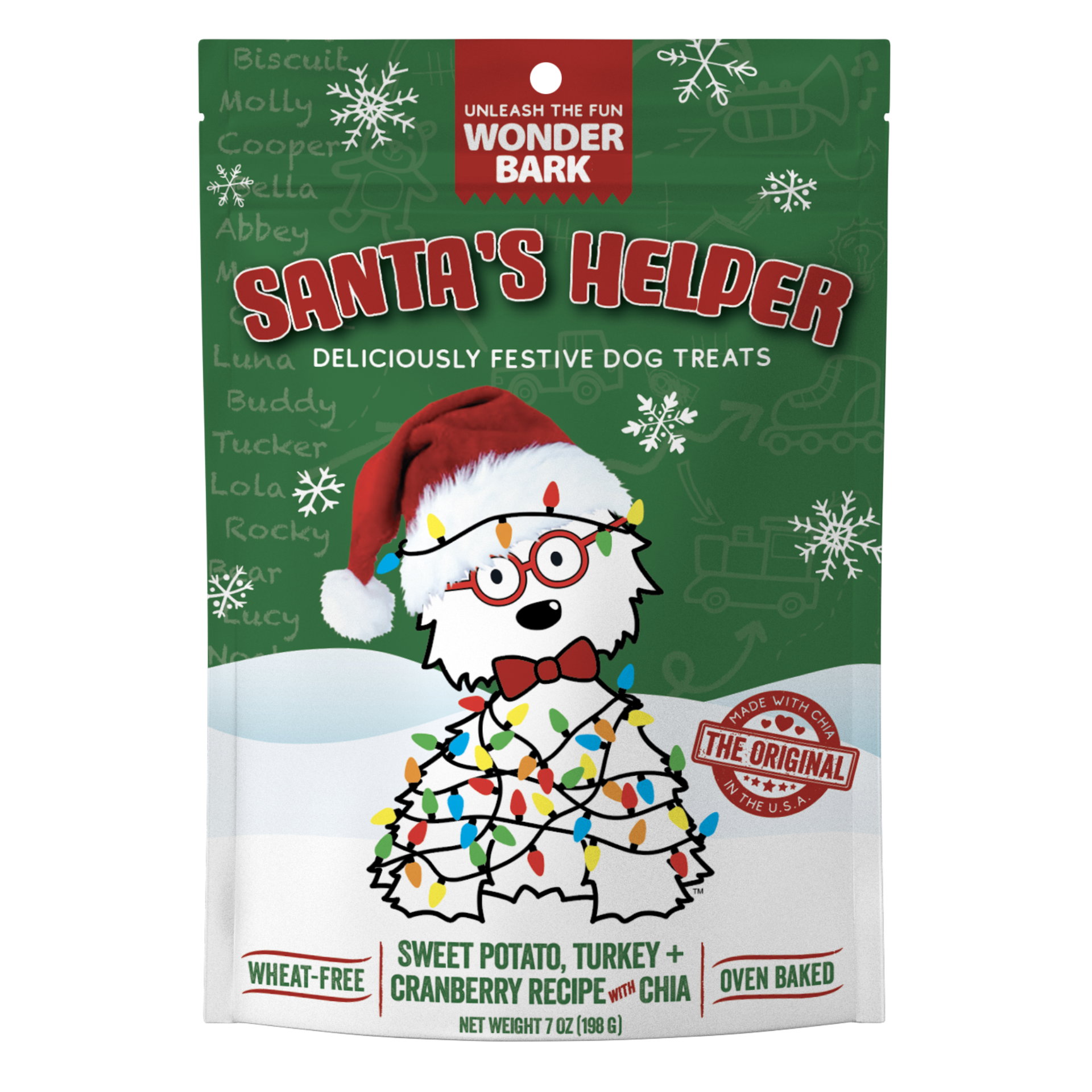 Santa's Helper – Limited Holiday Dog Treats, All-Natural – WONDER BARK Santa's Helper – Limited Holiday Dog Treats, All-Natural – WONDER BARK