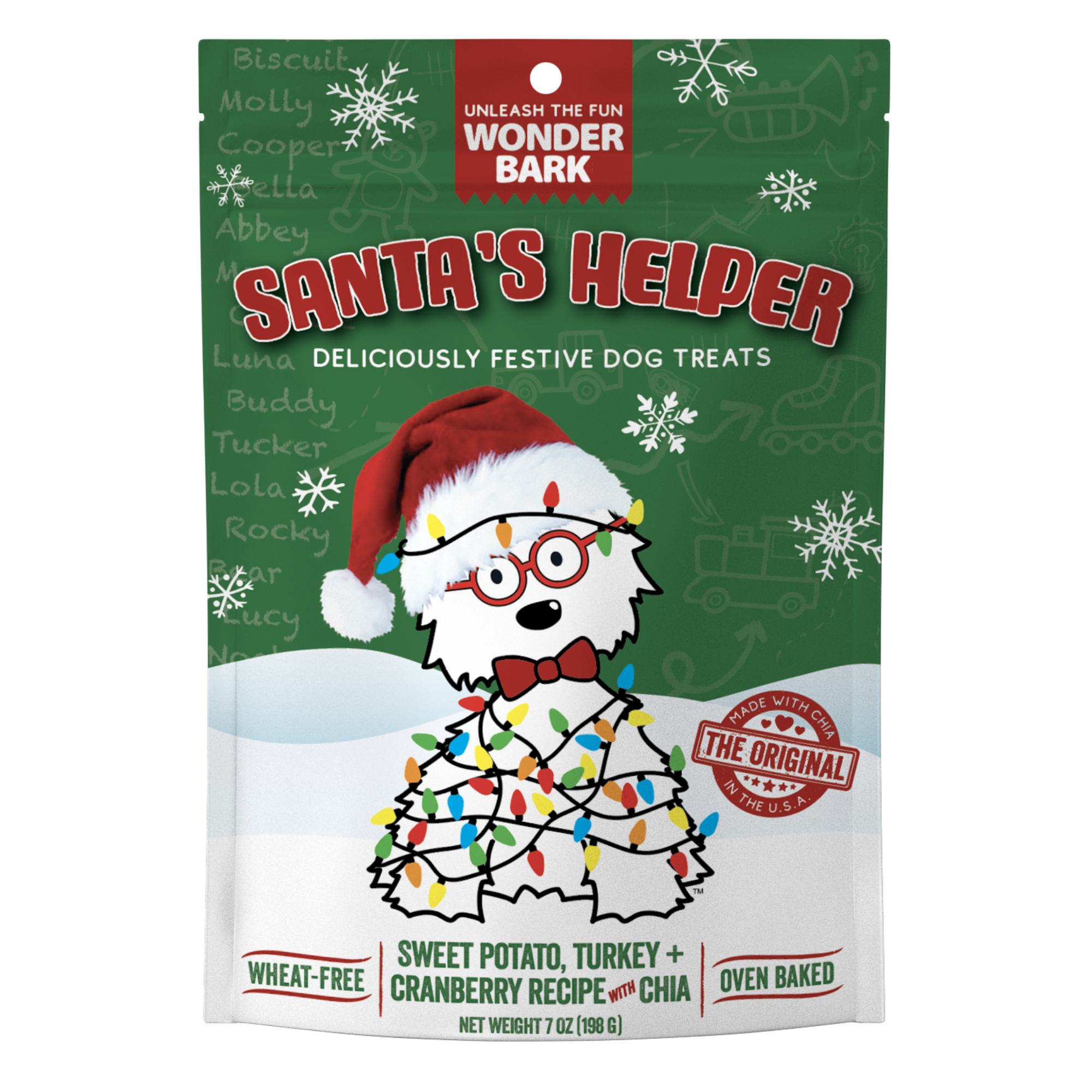 Santa’s Helper – Holiday Dog Treats (Limited Quantity), All-Natural & Wheat-Free