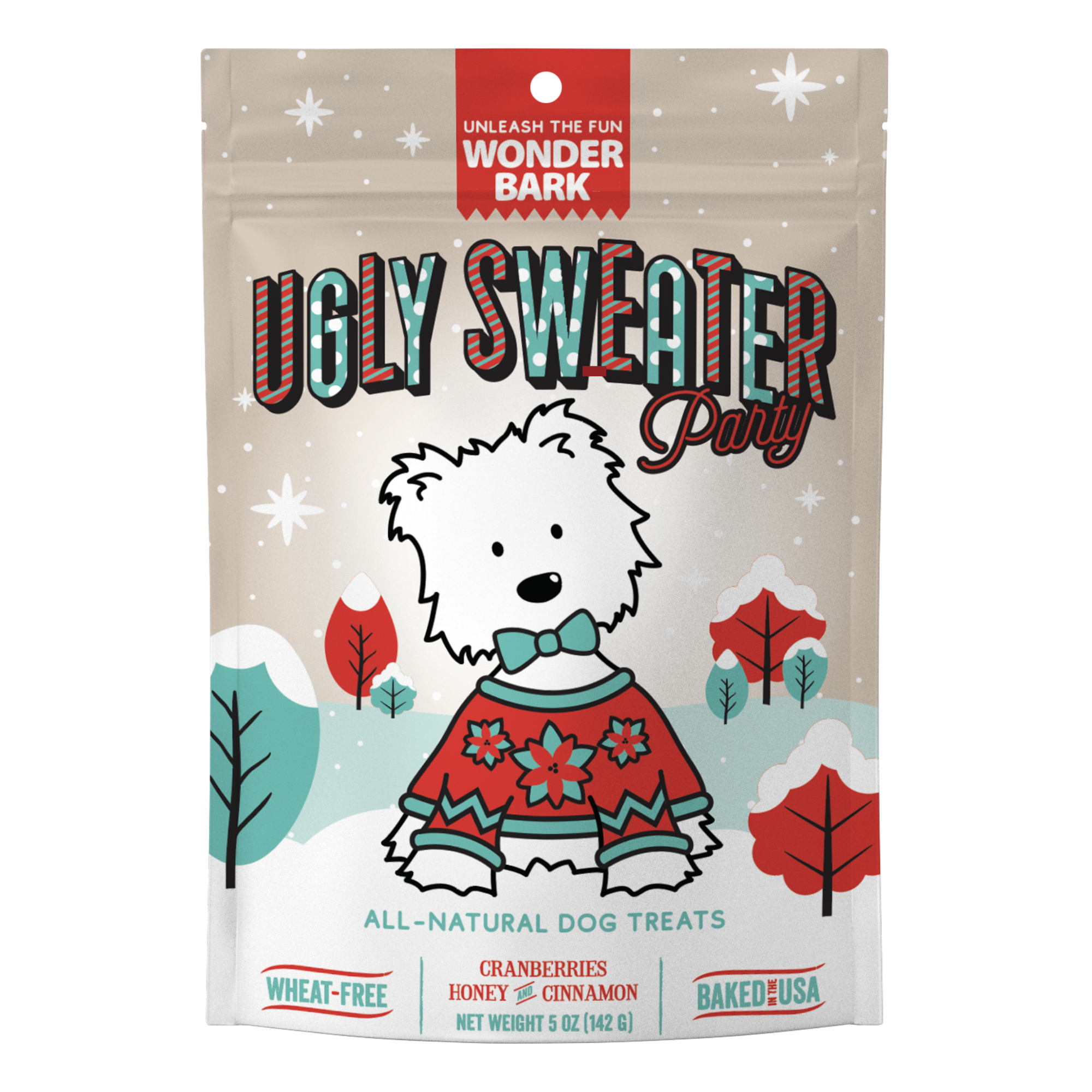 Ugly Sweater Party Baked Dog Treats – Holiday Limited Edition, All-Natural & Wheat-Free